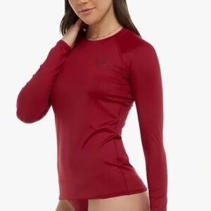 Body Glove Cranberry Sleek Rash Guard Long Sleeve, Size Large. NWT